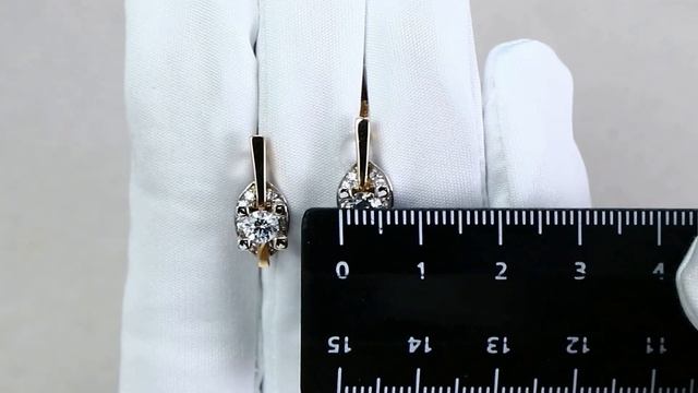 Золотые серьги Александра с Swarovski кл2940а-62сбк