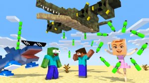 Тралалеро Тралала против Бомбардино Крокодило против Балерины Капуцины в Майнкрафт