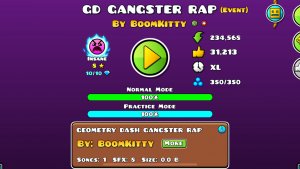 Gd gangster rap by BoomKitty geometry dash level 100%