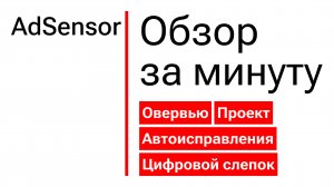 AdSensor: Обзор за минуту