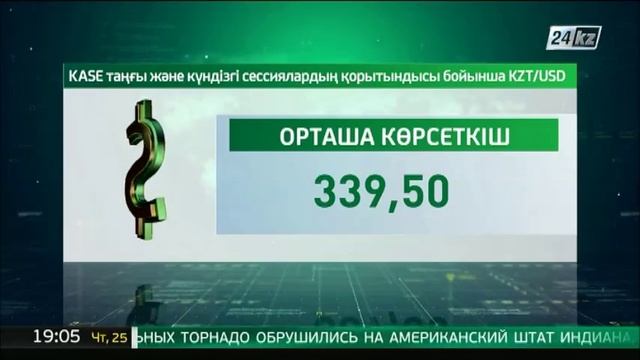 KASE қорытындысы: $1 = 339,50 теңге смотреть онлайн
