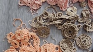 Ирландское кружево крючком Шнур ,,гусеничка". Выкройка