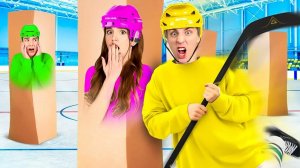 А4-ЭКСТРЕМАЛЬНЫЕ ПРЯТКИ В КОРОБКАХ НА ЛЬДУ ЧЕЛЛЕНДЖ !