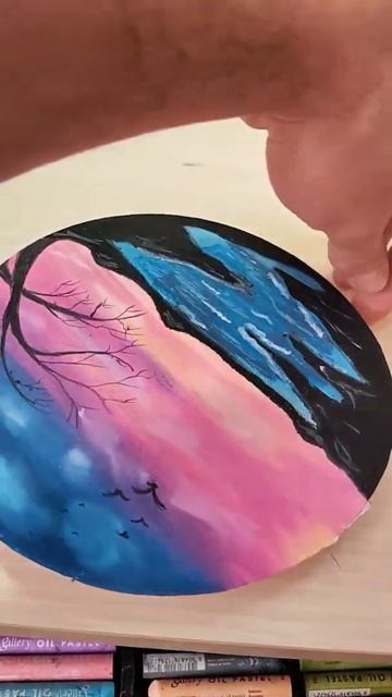 масляная пастель творит чудеса, пейзаж #shorts #art #howtodraw смотреть онлайн