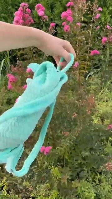 Рюкзак из плюшевой пряжи.