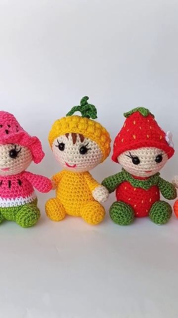 🍄🍊🍍🍓🍉How crochet fairy gnomes // Как вязать сказочных гномов🍉🍓🍍🍄 крючком