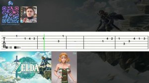 🎸 The Legend of Zelda- Tears of the Kingdom - Main Theme - Guitar Tutorial Ⓜ️