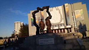 Фонтан ко Дню Шахтера в Кемерово