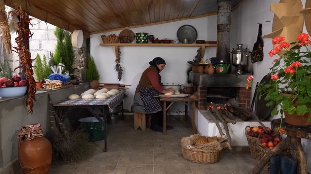 Kənd Həyatı.  Лезгинский хлеб из свежей муки. Простой и вкусный домашний хлеб