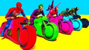 Мультфильм Красочные Вертолеты и Электрические Мотоциклы для Детей Мультики для детей