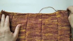 Совместное вязание юбки. Вставка резинки