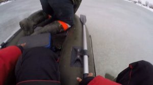 ПЕРВОЛЕДЬЕ С ЛОДКОЙ!!!!ЭКСТРИМАЛЬНОЕ ОТКРЫТИЕ!!! Ловля о