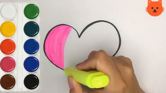 Bolalar uchun yurak rasm chizish Drawing a heart for children Нарисовать сердечко для детей смотреть онлайн