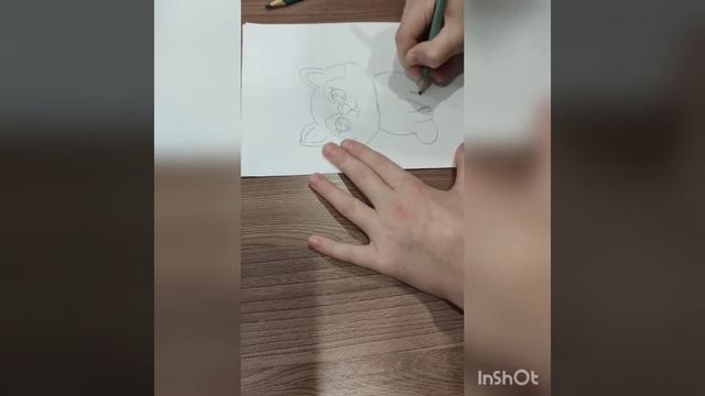 рисунок милого собачонка Хаски🐶 смотреть онлайн