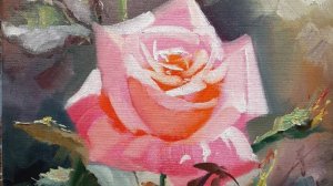 Роза.Живопись маслом
