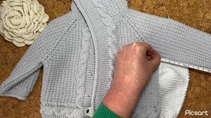 МК Вязание кофточки с капюшоном. Для детей от 1 до 4 мес?