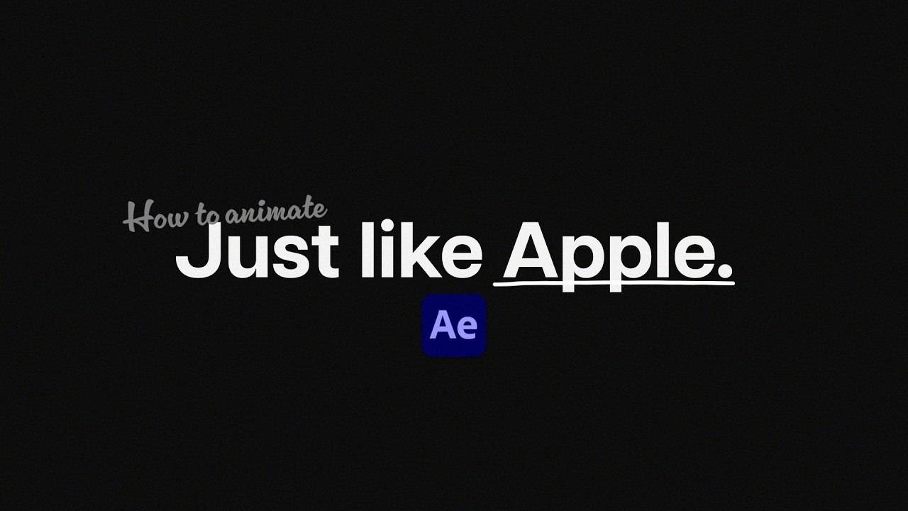 Создание анимации текста как у Apple в After Effects