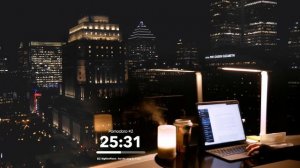 3 часа StudyWithMe - Calm Piano Music City Series at Sunset - Pomodoro 50/10