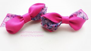 Бантики-заколочки из ленты 2,5 см