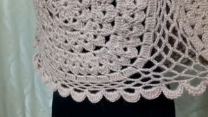 АЖУРНАЯ НАКИДКА КРЮЧКОМ Ч 3