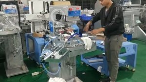 Тампопечатный станок для печати на рабочих перчатках