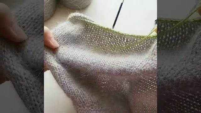 Реглан сверху:один из вариантов набора петель для подрезов смотреть онлайн