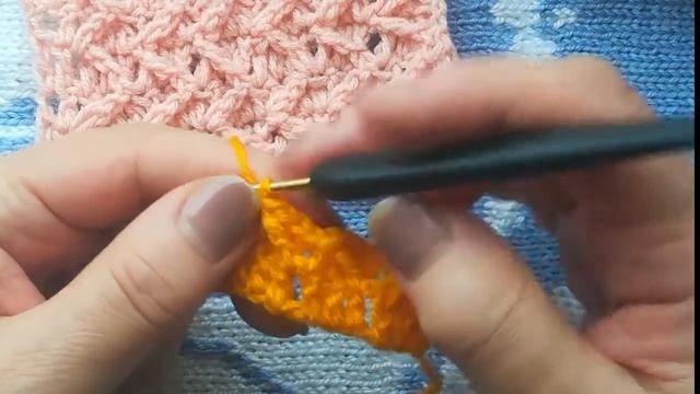 Вязание крючком узора Зигзаг для свитеражакетапуловера