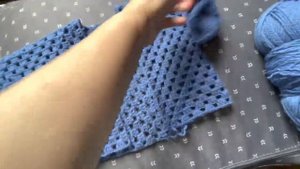 💙💙💙 Кардиган из шестиугольников крючком столбикам