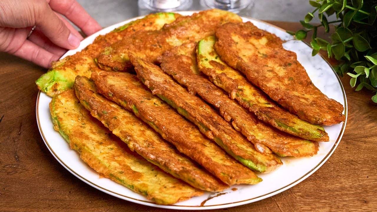 ВКУСНЕЕ НЕ БЫВАЕТ! Жареные кабачки по моему рецепту — хрустящие, ароматные и невероятно сочные!