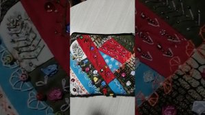 Вышиваем, расшиваем. 😁"Крейзи квилт".Косметички 👝