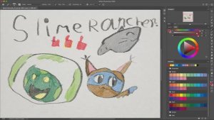 Рисуем слаймиков из игры Slime Rancher (Рената, 6 лет)
