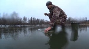 ловля щуки на флажки, по первому льду