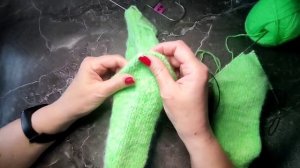 Носки от мыска с пяткой бумеранг