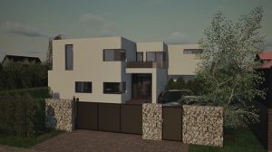 Панорама - двухэтажный дом площадью 340 м² с плоской кровлей в стиле минимализм