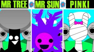 Невероятный Sprunki Definitive, но смешайте MR Sun против MR Tree vs Pinki во всех фазах разных
