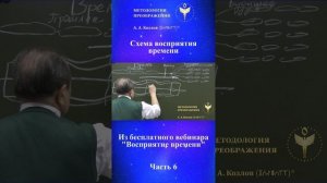 Восприятие времени, ведет Александр Козлов, автор «Методологии Преображения»
