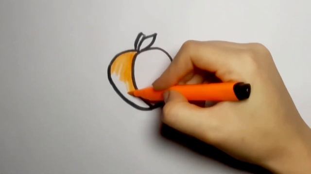 Draw a Peach for Kids \ Рисовать Персик для Детей смотреть онлайн