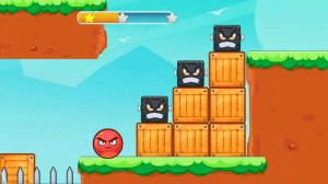 Злой Красный Шар в игре Angry Ball Adventure Уровни 1-5