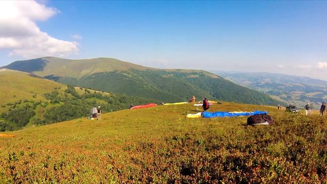 Боржава, г. Гемба. Парапланеризм. (Paragliding time lapse) смотреть онлайн