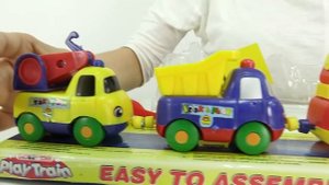 Видео про машинки. Грузовичок и Паровозики. Цифры и счет до 4