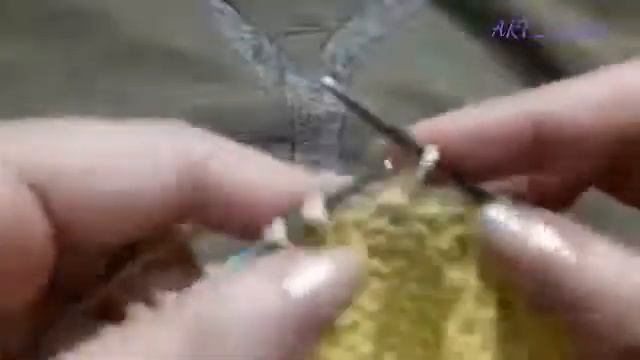 Ажурные ромбы с переплетением узор_спицами вязание_спицами