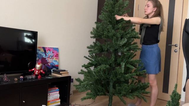 Шопинг наряжаем елку прогулка под снегом новогодняя съемка  VLOG 13