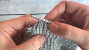 Убавление 2-х петель с наклоном вправо