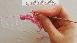 Узор крючком. НАКЛОННЫЕ СТОЛБИКИ. Обвязка края