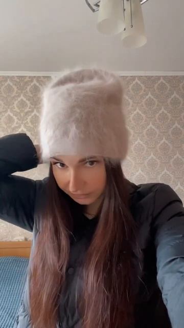 Шапка бини (ангора 80) #вязание #шапкиназаказ #ручнаяработа