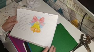 2 часть. Страница с детским рисунком в альбом для учителя