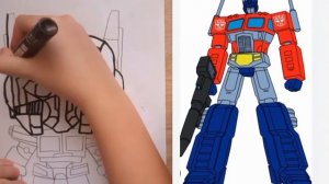 видео как нарисовать оптимуса прайма