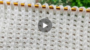 Узор крючком в тунисской технике вязания 🙂 #тунисскоевязание #веселыепетельки #Анявяжет #вязаниекрю