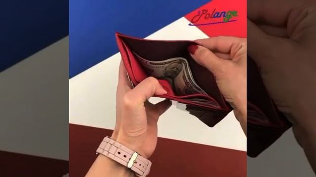 Портмоне из матовой итальянской  кожи Crazy horse на магните