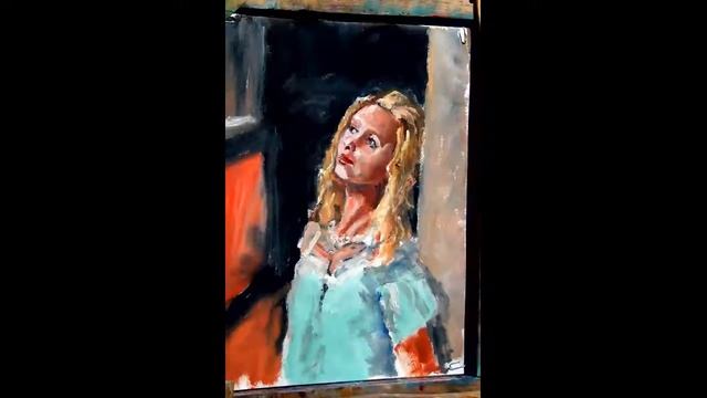 Процесс написания этюда масляными красками.Этюд6. смотреть онлайн